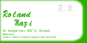 roland mazi business card